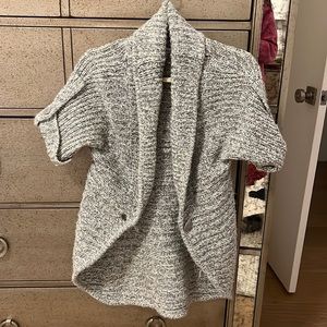 Short Sleeve Gray Cardigan